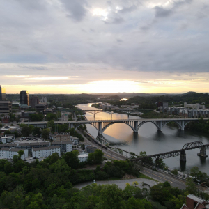 Knoxville, TN skyline by drone for Horizons UAV  website designed by Ace Web Design